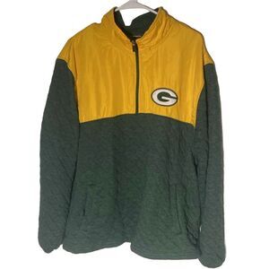 Green Bay Packers G-III 1/4 Zip Pullover Jacket Green Gold Yellow Men’s XXL NEW